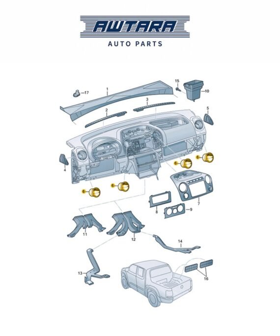 AUDI / VOLKSWAGEN GENUINE AIR VENT 2H0819703G041