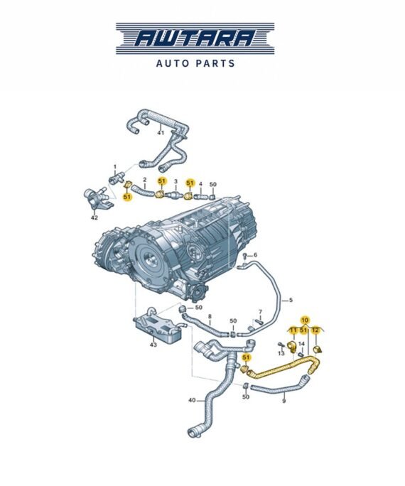 AUDI / VOLKSWAGEN GENUINE HOSE-COOLANT 4G0122058C