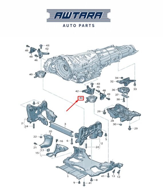 AUDI / VOLKSWAGEN GENUINE GEAR MOUNT LH 4M0399151K