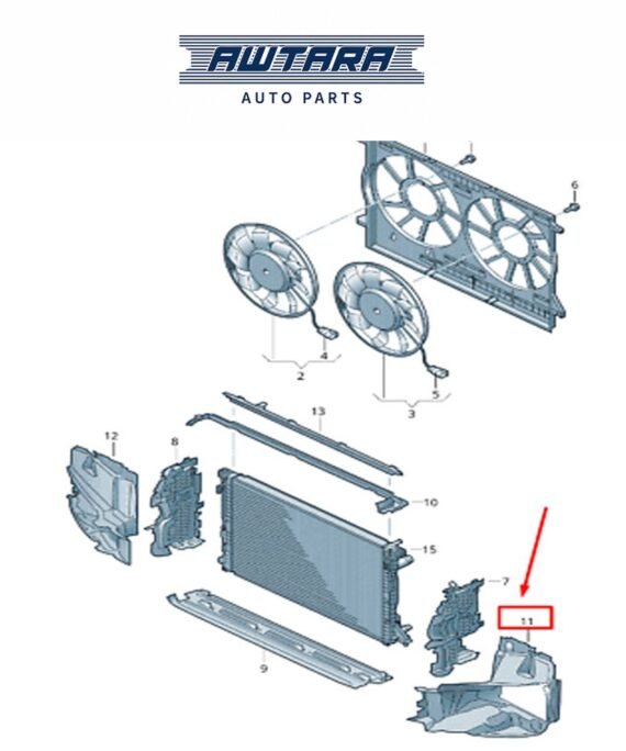 AUDI / VOLKSWAGEN GENUINE AIR DUCT 4N0145333R