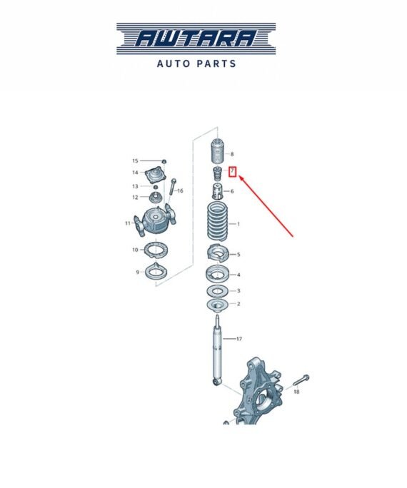 AUDI / VOLKSWAGEN GENUINE BUFFER REAR 7P6512131F