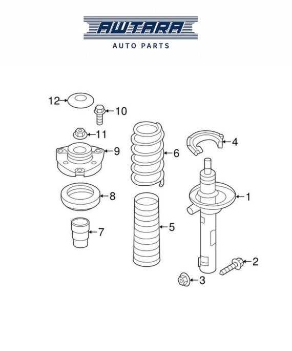AUDI / VOLKSWAGEN GENUINE BUFFER-FRONT SHOCK 8S0412303
