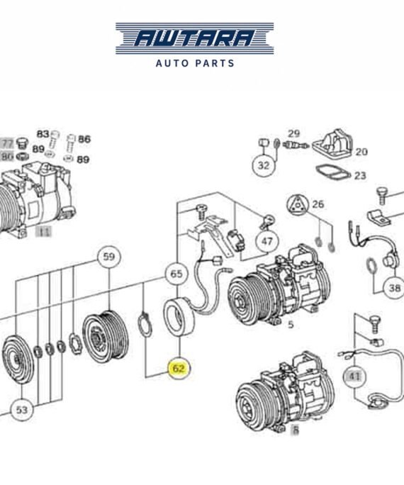 Mercedes-Benz Genuine Compressor Magnet Parts Kit 0001311488