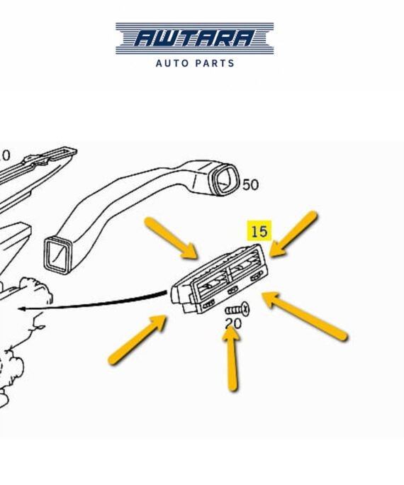 Mercedes-Benz Genuine Center A/C Vent Nozzle 1298300654