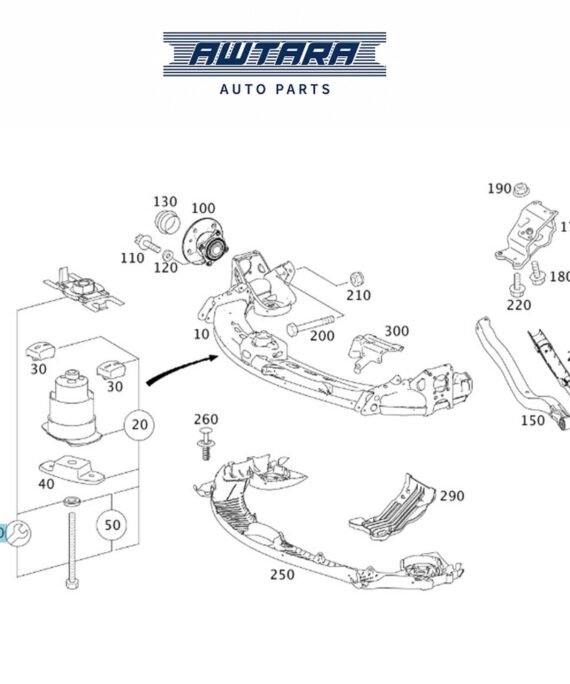 MERCEDES BENZ GENUINE REPAIR KIT AX SUBF. SUSP A1693510742