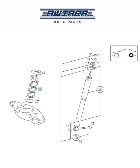 MERCEDES BENZ GENUINE REAR SPRING A1703240204