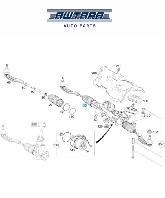 MERCEDES BENZ GENUINE STEERING GEAR A1774606500