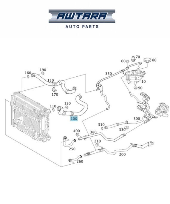 MERCEDES BENZ GENUINE RADIATOR HOSE A1975000575