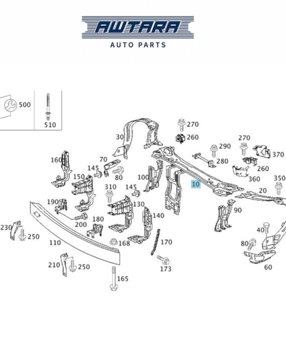 MERCEDES BENZ GENUINE RADIATOR SUPPORT A2036206672