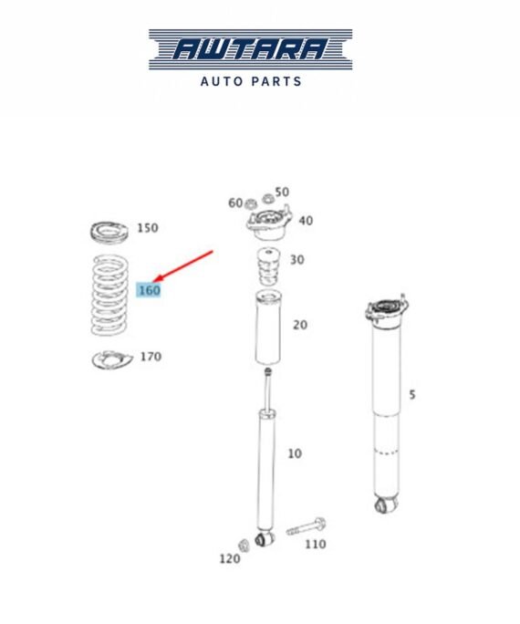 MERCEDES BENZ GENUINE REAR SPRING A2043241004