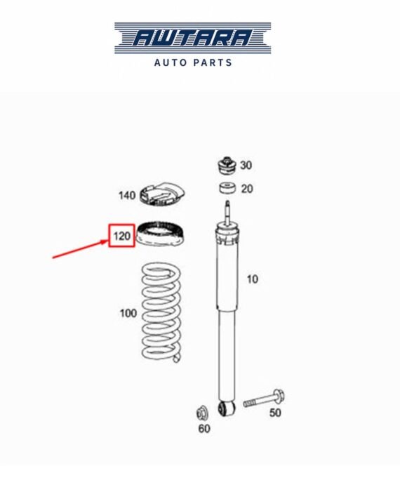 MERCEDES BENZ GENUINE REAR SHOCK MOUNT A2043241584