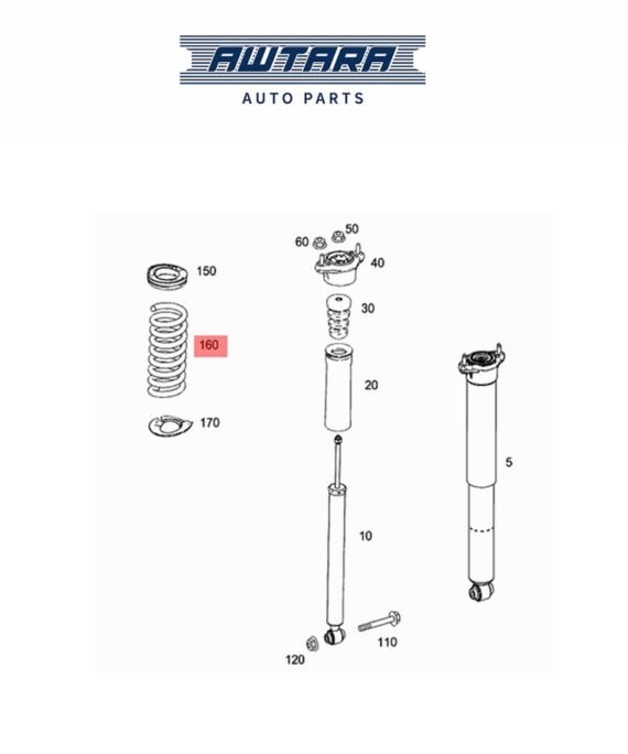 MERCEDES BENZ GENUINE REAR SPRING A2043241604