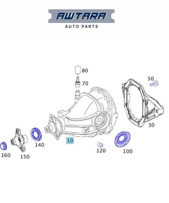 MERCEDES BENZ GENUINE REAR AXLE DIFFERENTIAL A204350061480