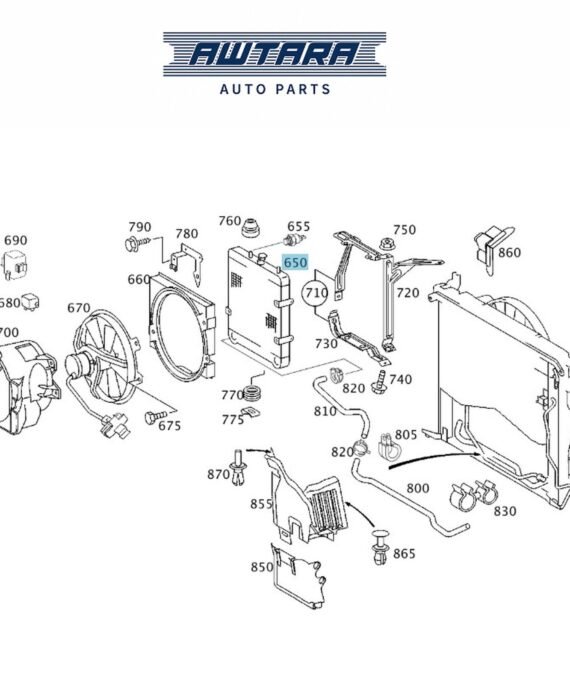 MERCEDES BENZ GENUINE RADIATOR A2205001103