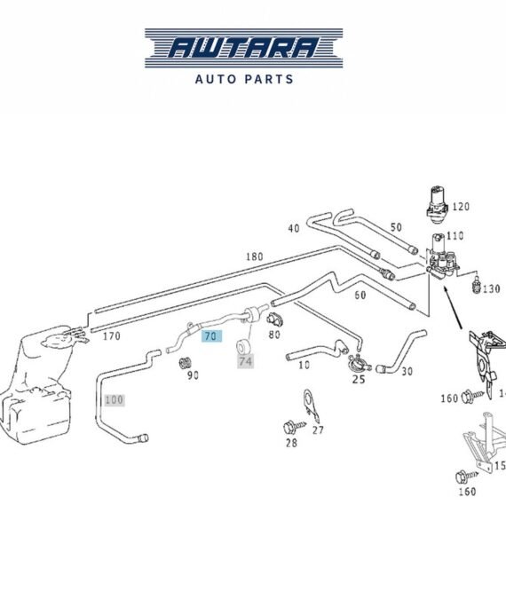 MERCEDES BENZ GENUINE PIPING A2208302215