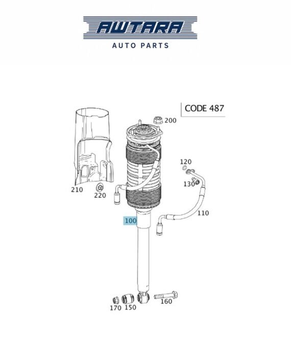 MERCEDES BENZ GENUINE REAR SHOCK ABSORBER RH A222320861380
