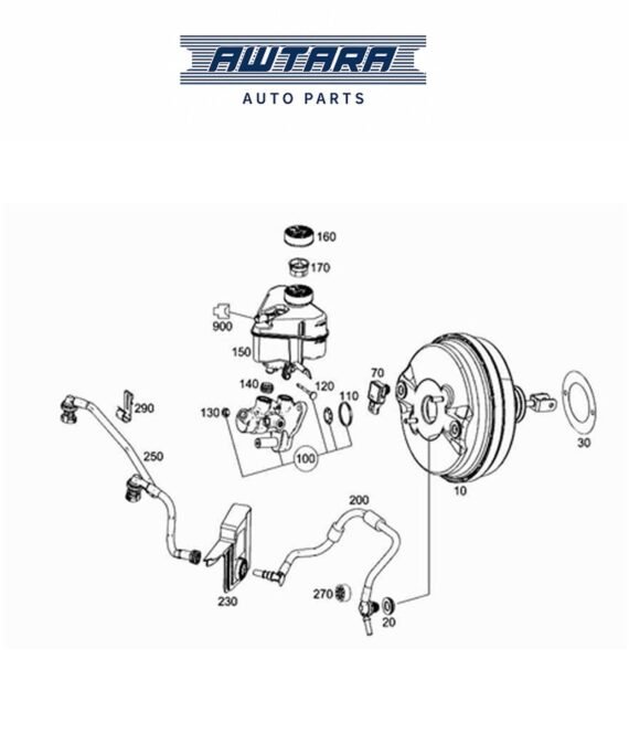 MERCEDES BENZ GENUINE PARTS KIT BRAKE BOOSTER A2224300100