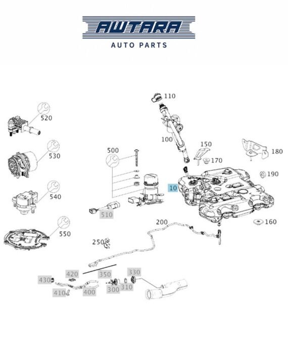 MERCEDES BENZ GENUINE NOX REDUCING AGENT TANK A2224709400