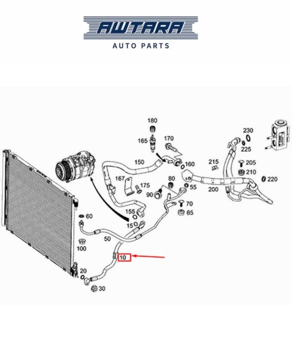MERCEDES BENZ GENUINE REFRIGERANT LINE A2228306302