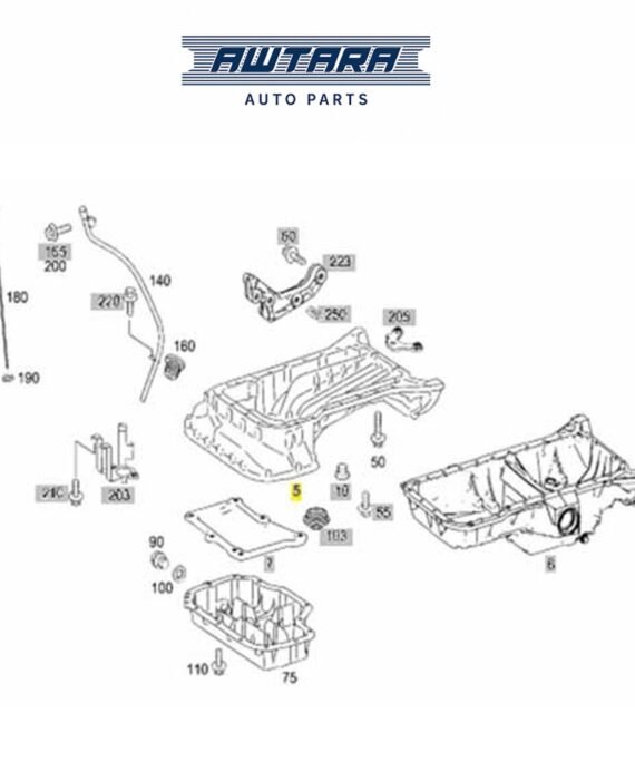 Mercedes-Benz Genuine Oil Pan Upper Part 2730142302
