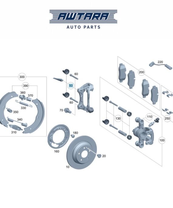 MERCEDES BENZ GENUINE REPAIR KIT, BRAKE CARRIER A4474200215
