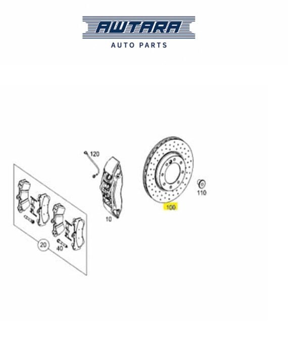 Mercedes-Benz Genuine Brake Disc Front Left / Right 4634211500