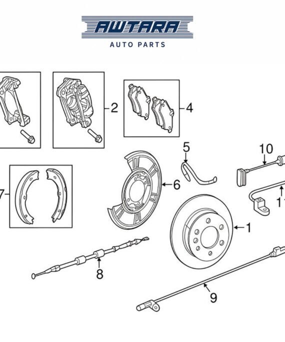 Mercedes-Benz Genuine HAND BRAKE SHOE 906420032028
