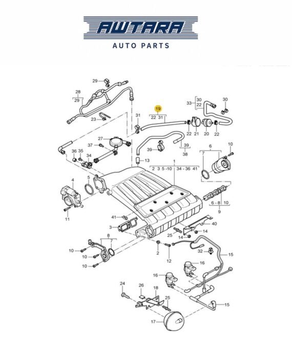 Porsche Genuine CONNECTING HOSE 95511036602