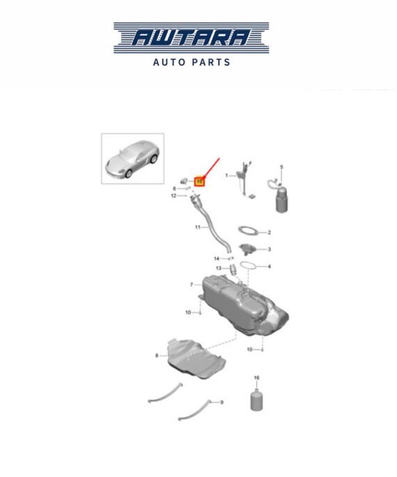 PORSCHE GENUINE FUEL CAP 9P1201550