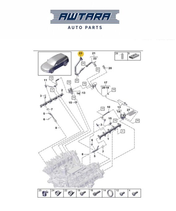 PORSCHE GENUINE fuel line PAB20121500